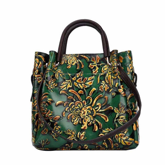 Embossed Top Layer Leather Retro Style Bags