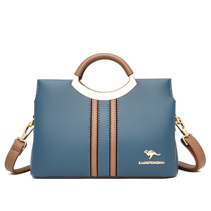 Women's Beautiful Fashion Color Contrast Mother Shoulder Bags