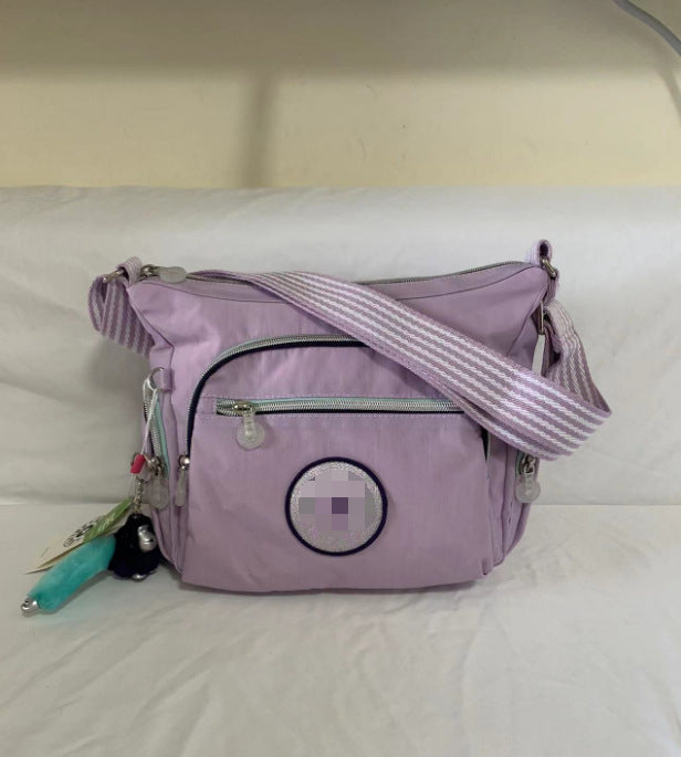 Spring Monkey Mesh Purple Series Nylon Crossbody Bags