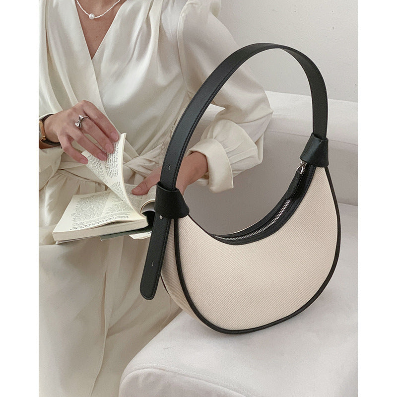 Women's Commuter High-grade French Style Underarm Cloth Armpit Bags