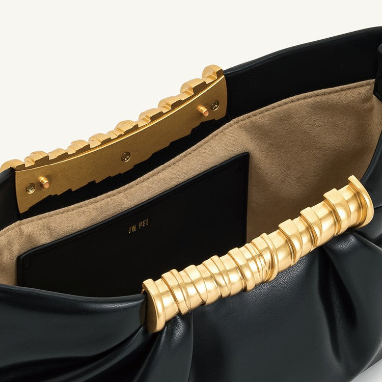 Unique Pleated Clutch Metal Fashionable High-grade Bags