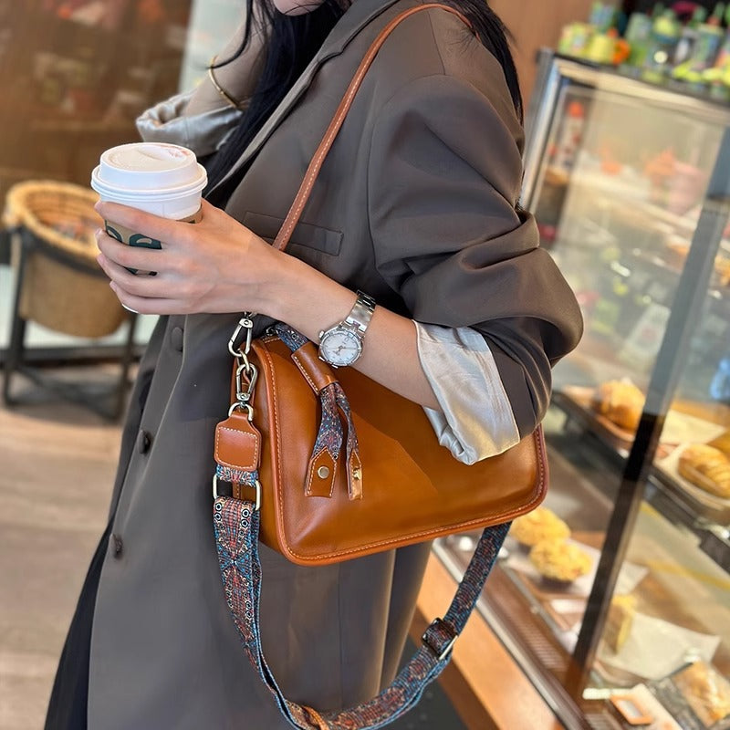 Women's Genuine Leather Underarm Large Capacity Soft Wide Bags