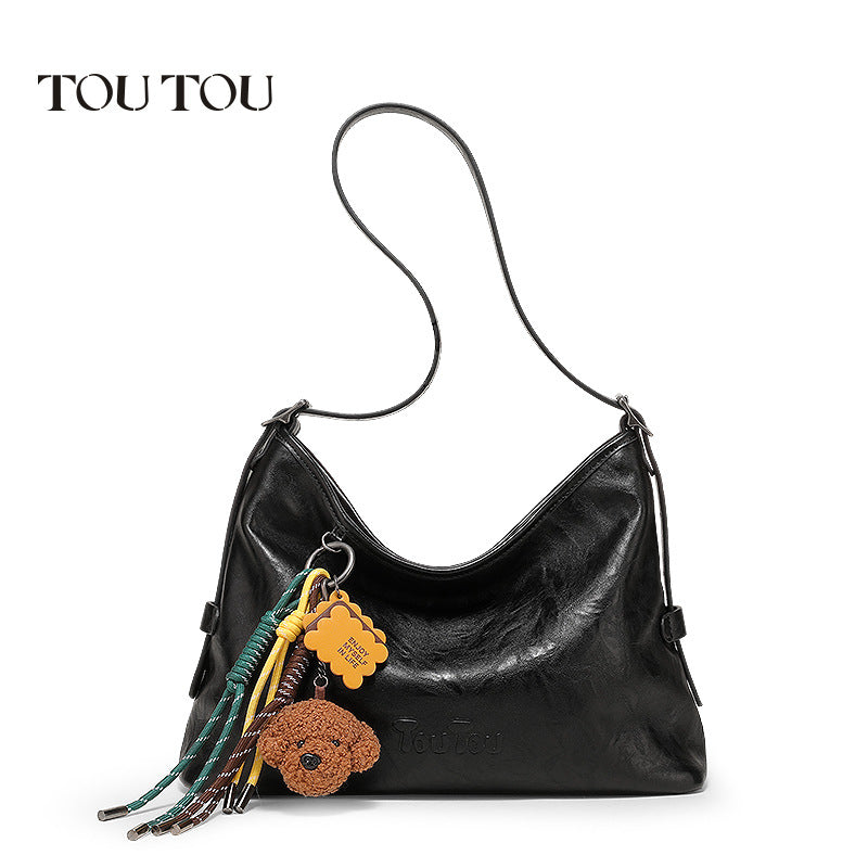Women's Retro Autumn High-grade Imitation Vegetable Tanned Crossbody Bags