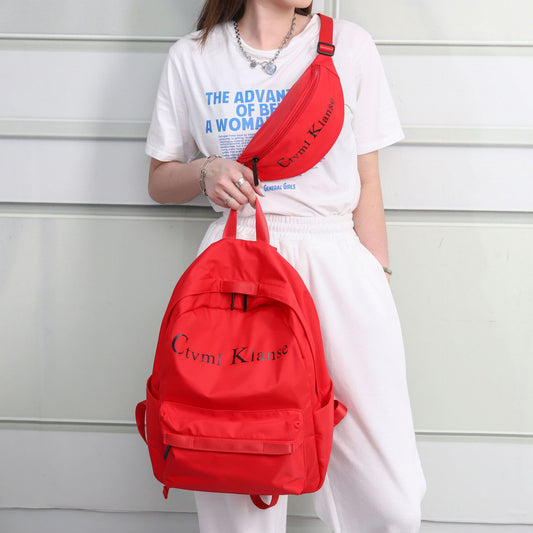 Slouchy Large Capacity Waterproof College Style Backpacks