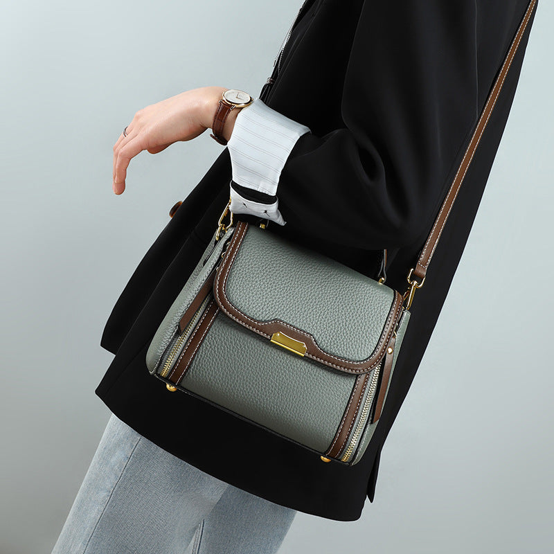 Women's Stylish Mom Style Genuine Leather Light Crossbody Bags