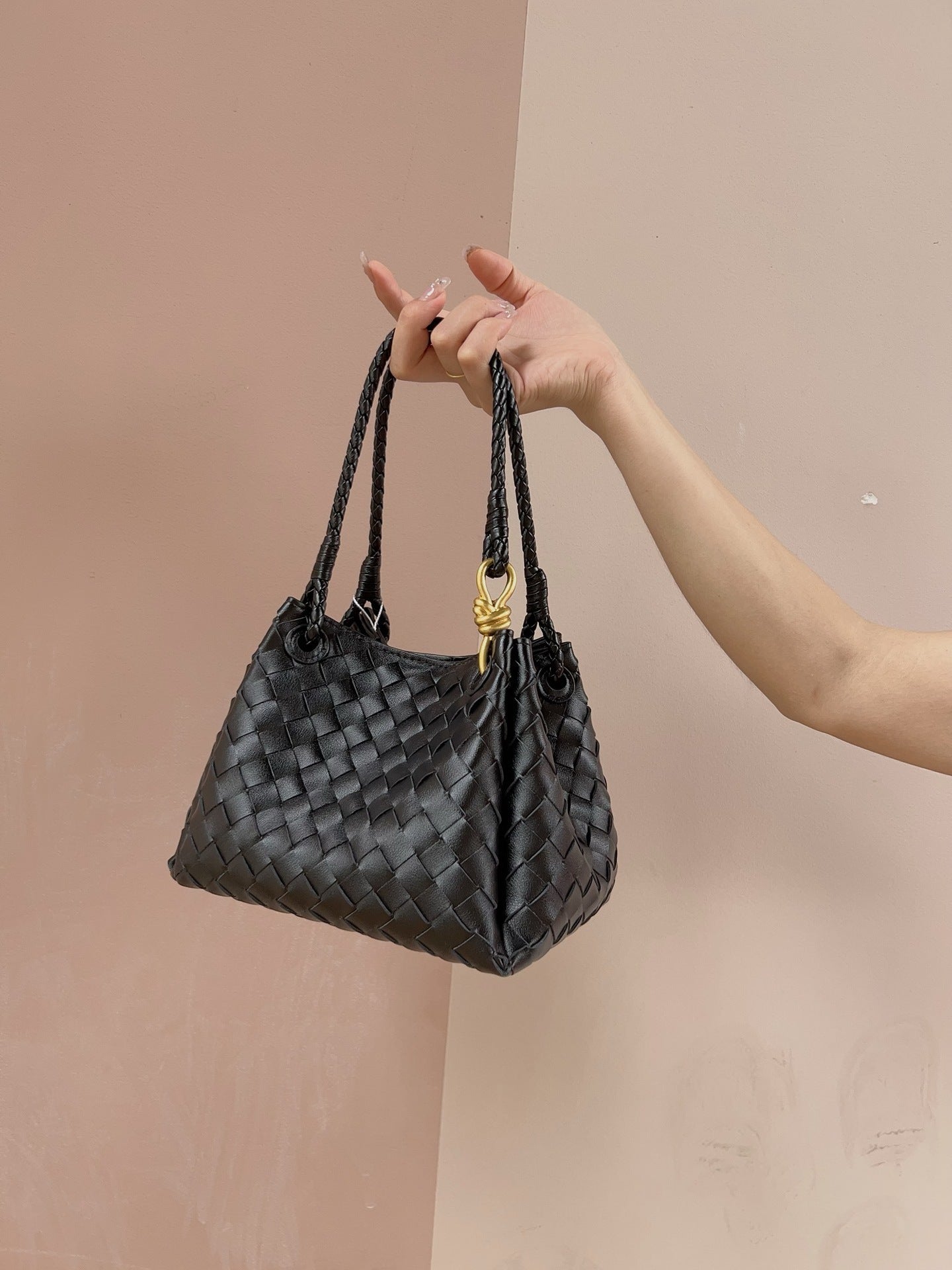 Women's Leather Weave Parachute High-grade Commuter Bags