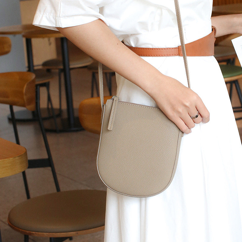 Women's Genuine Leather Design Shell Mobile Fashion Crossbody Bags