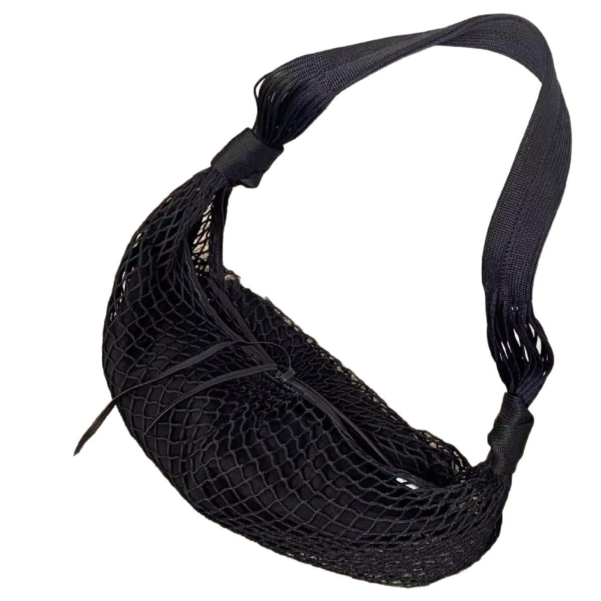 Horn Net Show Woven Fashion Contrast Shoulder Bags