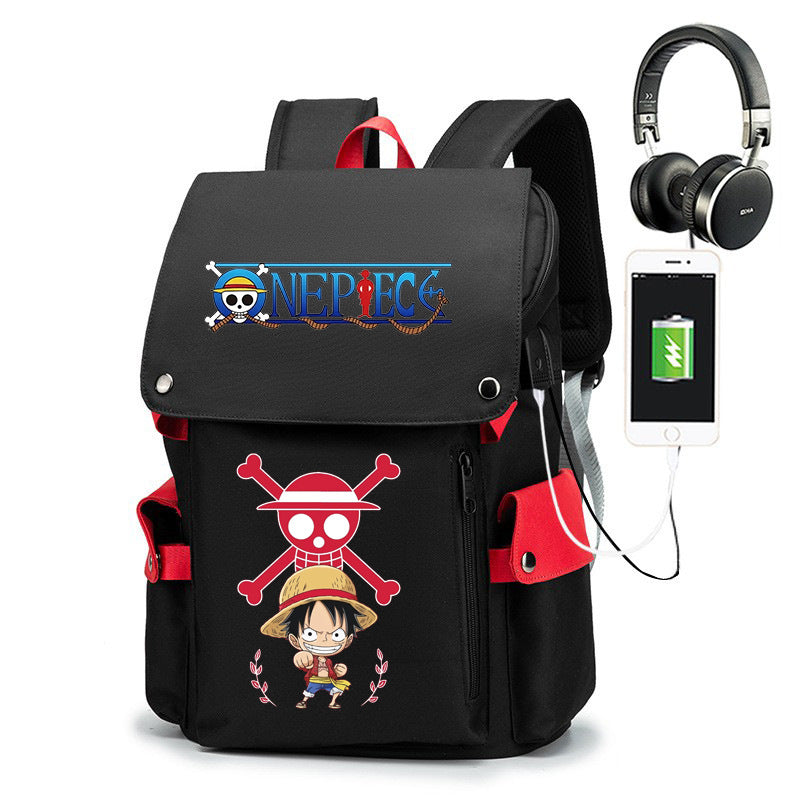 Piece Joint Name Cartoon Male Junior High Backpacks