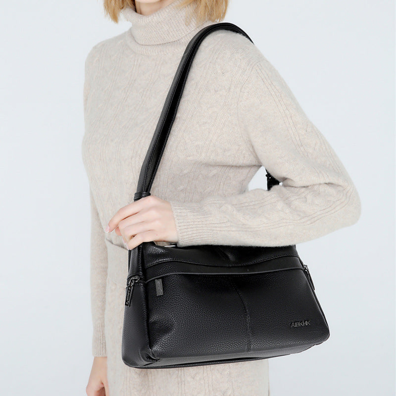 Women's Soft Leather Large Capacity Mom Crossbody Bags
