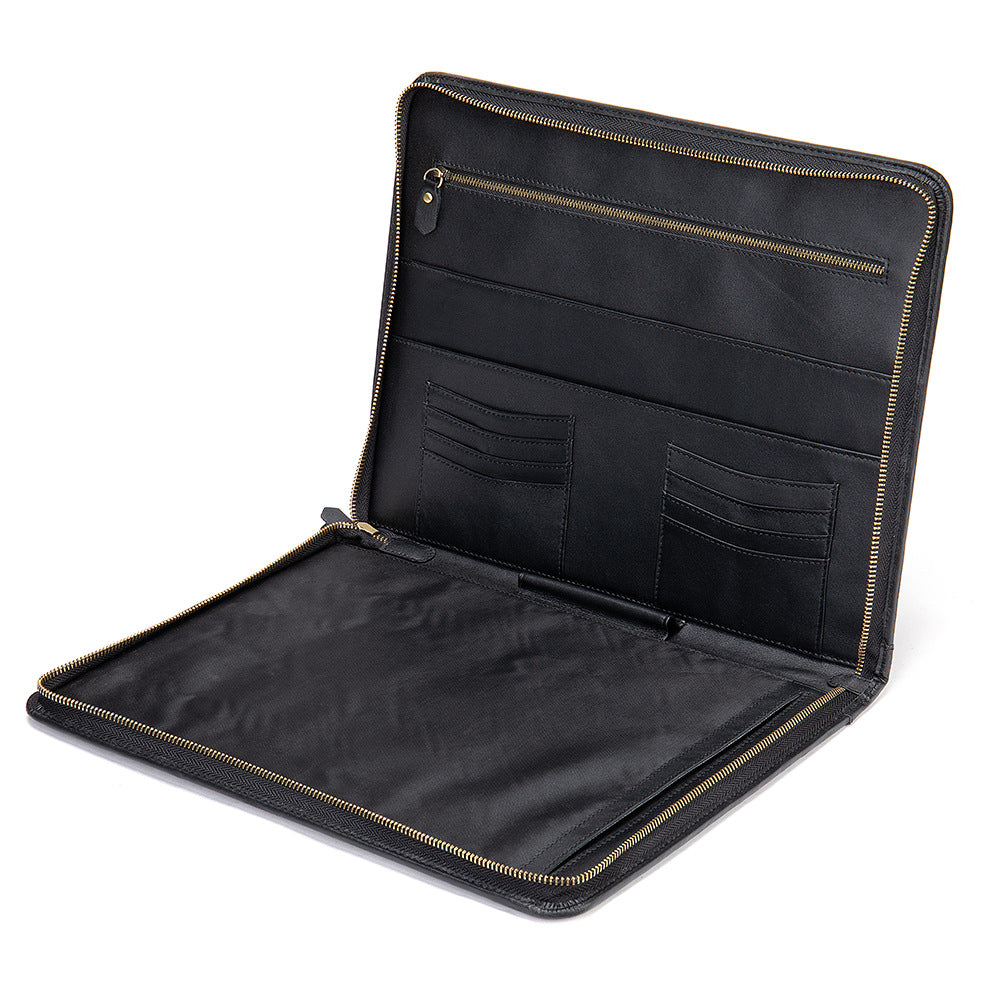 Men's First Layer Cowhide Business Large Capacity Men's Handbags