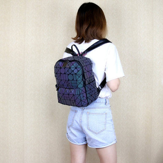Women's & Men's & Geometric Luminous Color Changing Material Backpacks
