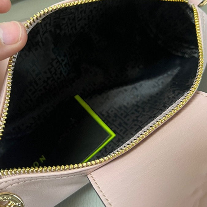 Beaded Dumpling Pen Portable Cowhide Mini Crossbody Bags