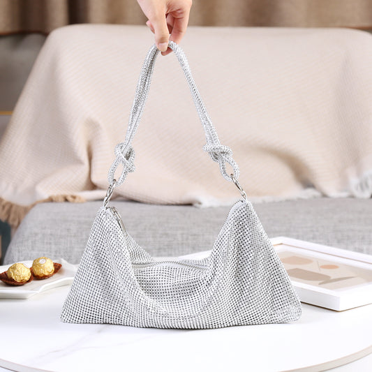 Women's New King Rhinestone Portable Underarm Shoulder Bags