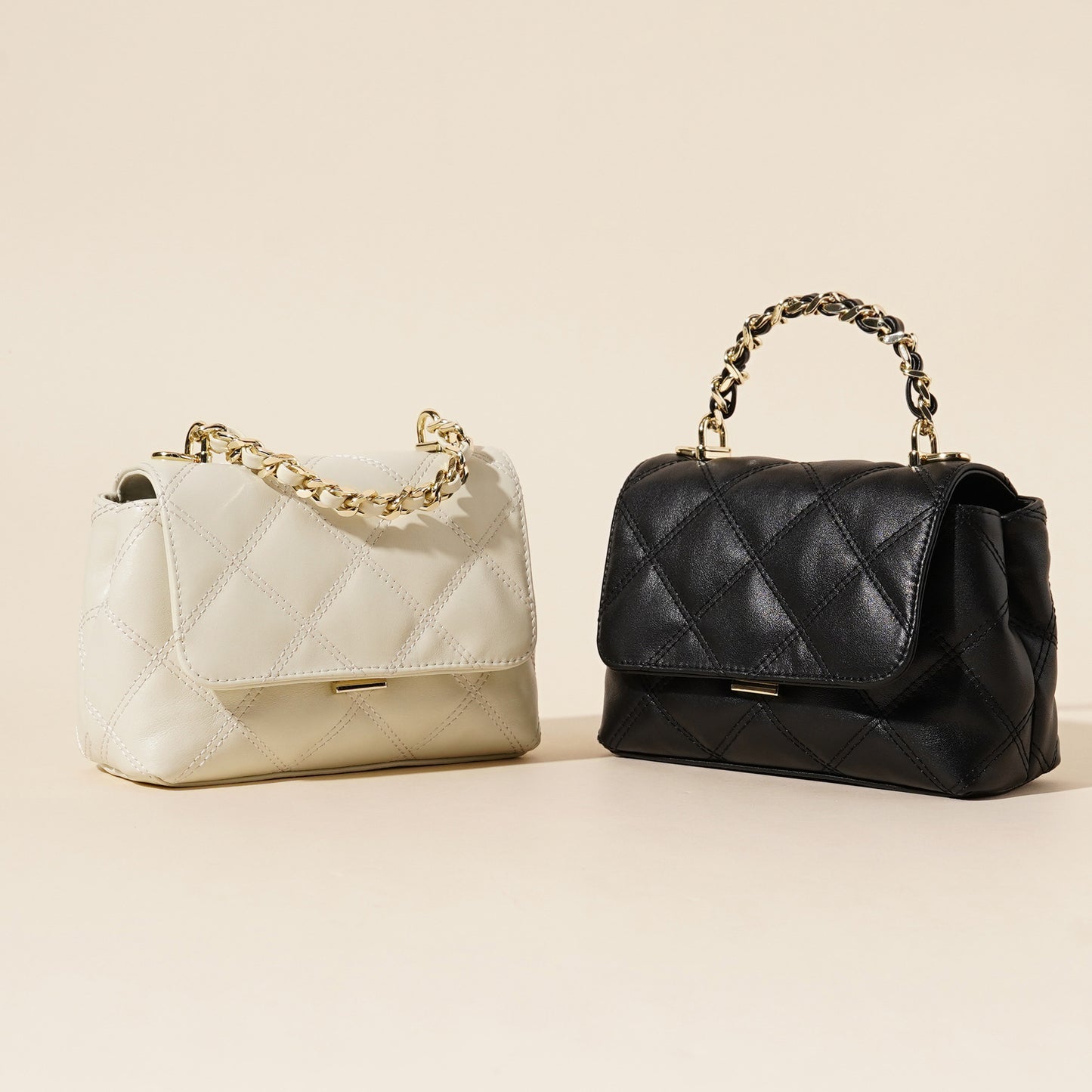 Women's Napa First Layer Cowhide Rhombus Embroidery Shoulder Bags