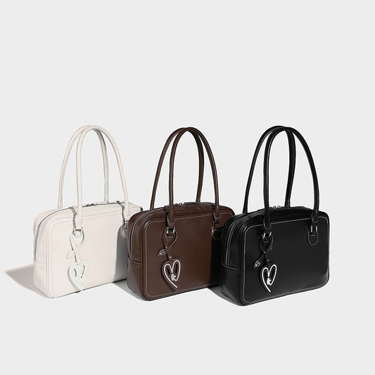 Large Capacity Toast Retro Portable Boston Handbags