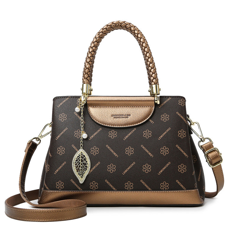 Women's Fashion Printing Large Capacity Totes High-grade Contrast Handbags