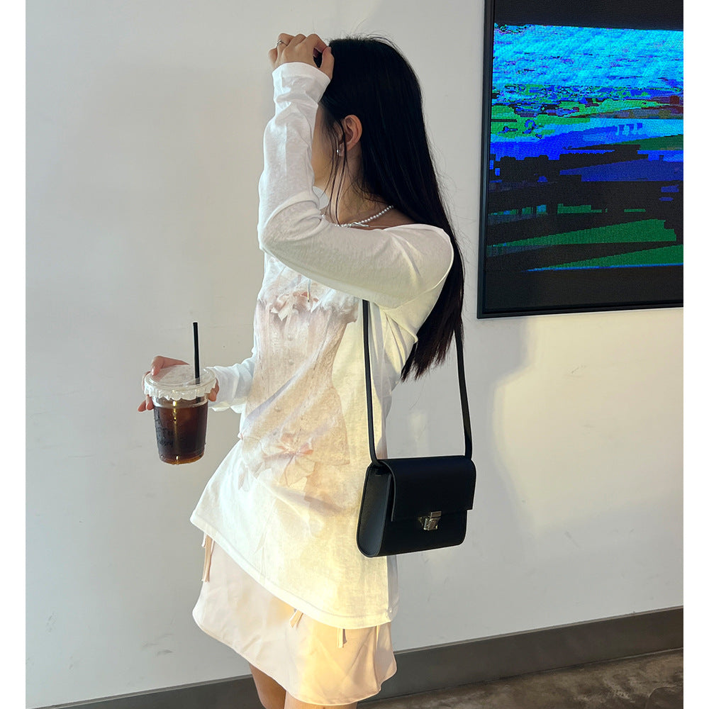 Women's Palm Print Leather For Graceful Fashionable Crossbody Bags