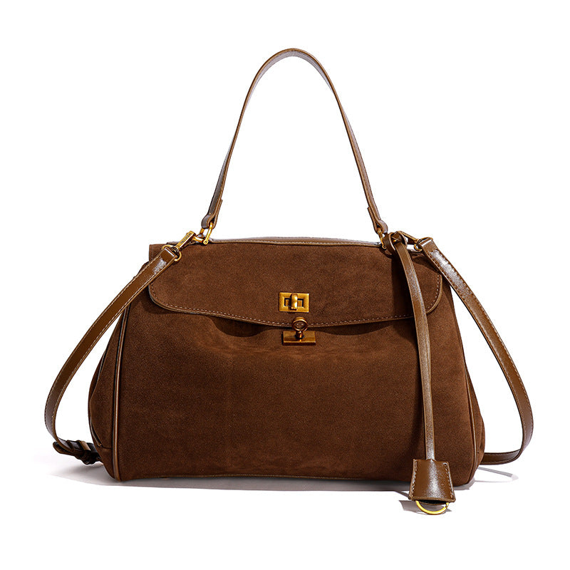 Retro High-grade Frosted Fashionable Large Capacity Shoulder Bags