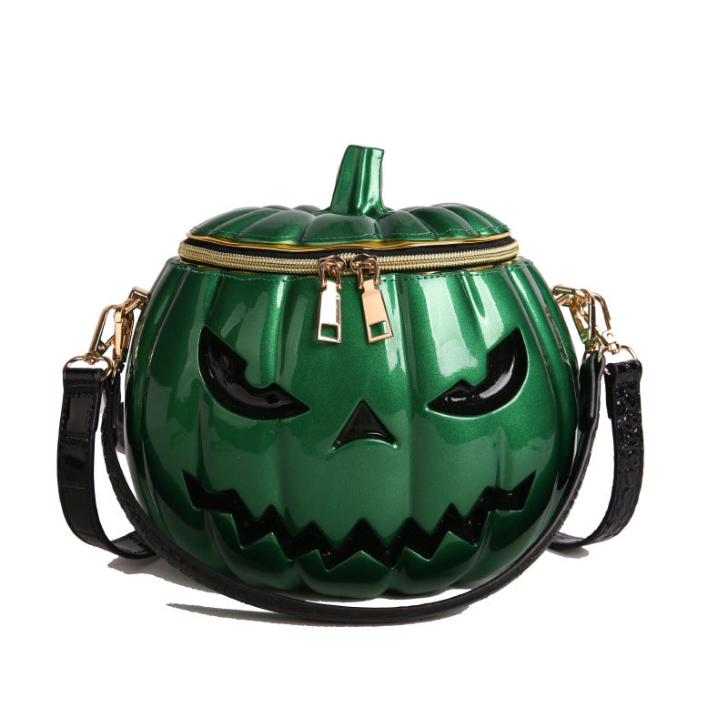 Women's Funny Simulation Pumpkin High-quality Halloween Portable Crossbody Bags