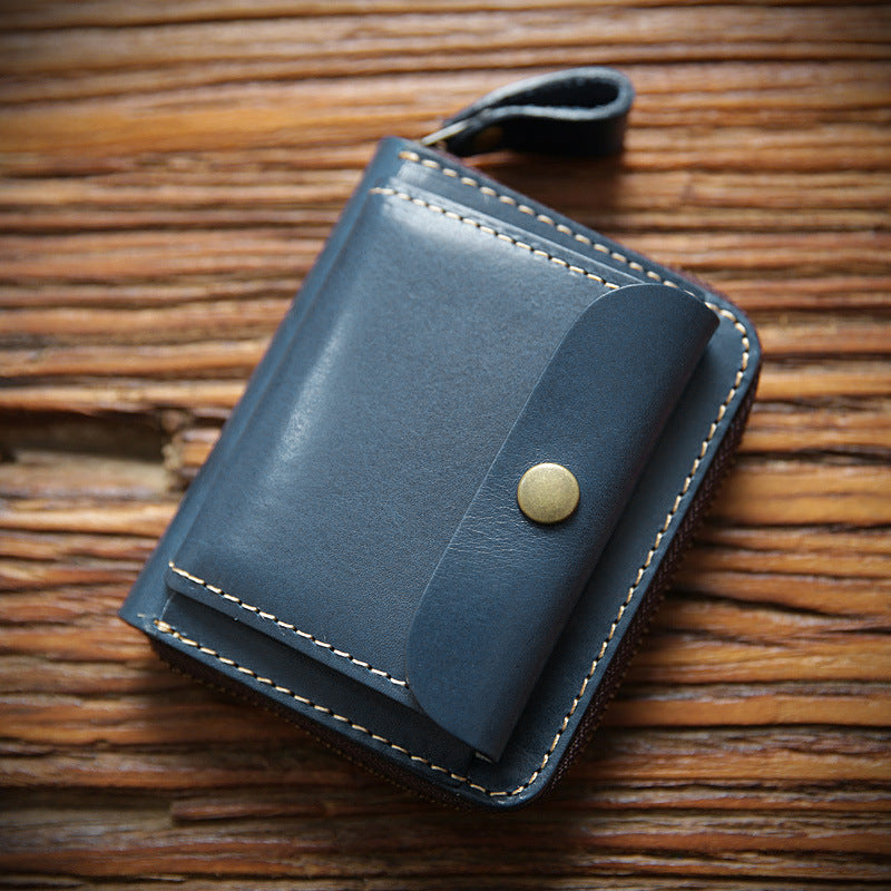 Men's Layer Cowhide Short Genuine Leather Inside Men's Wallets