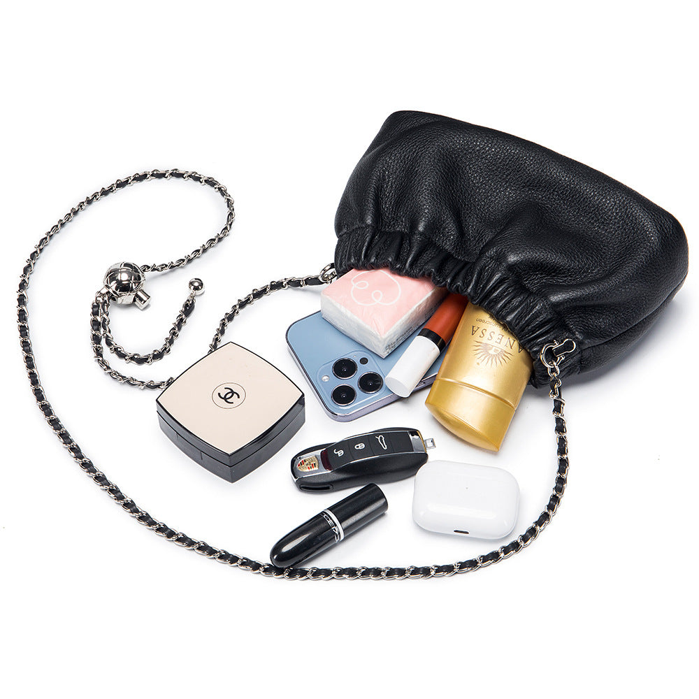 Women's Genuine Leather Chain Underarm High-grade Cloud Bags