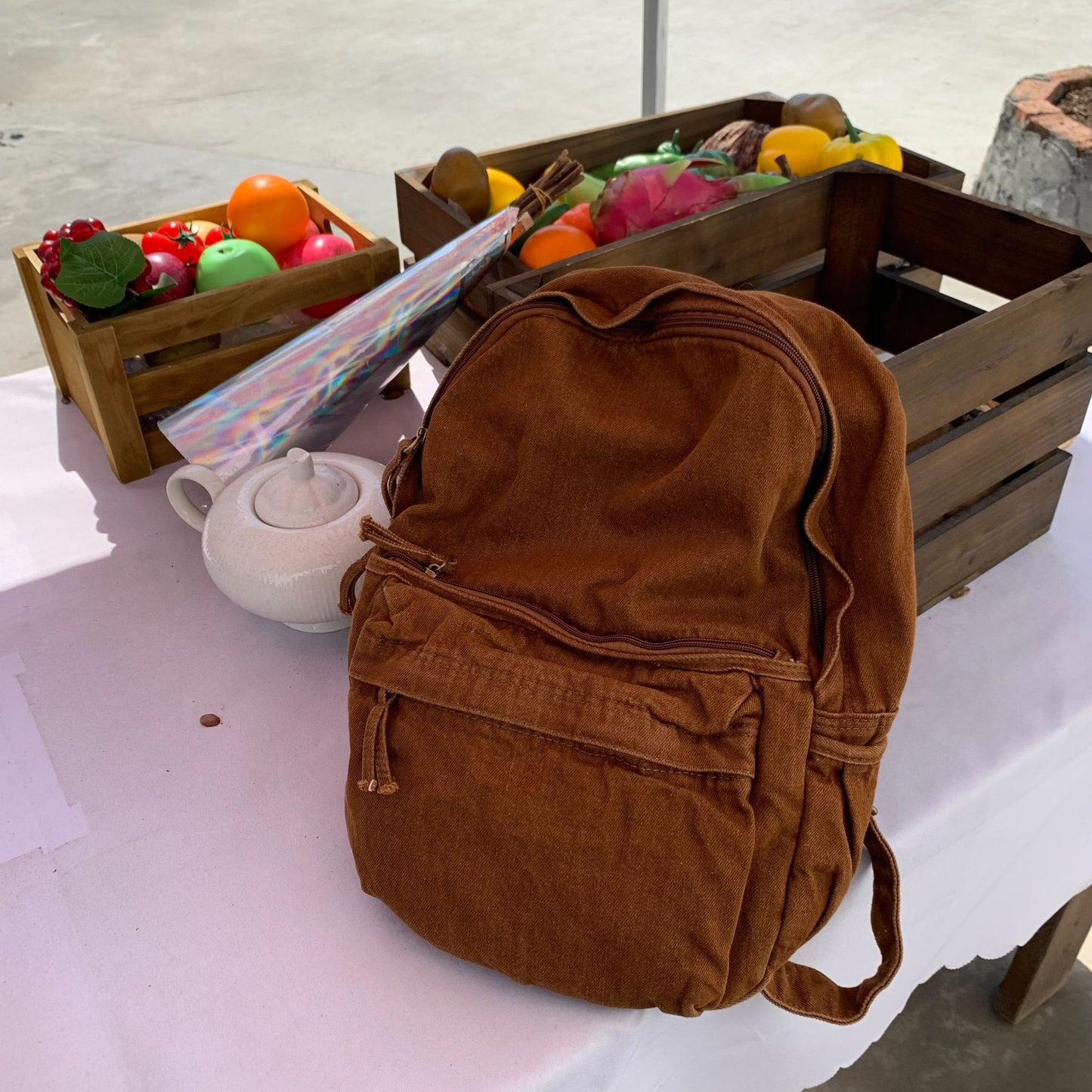 Canvas Retro Artistic Large Capacity Simple Backpacks