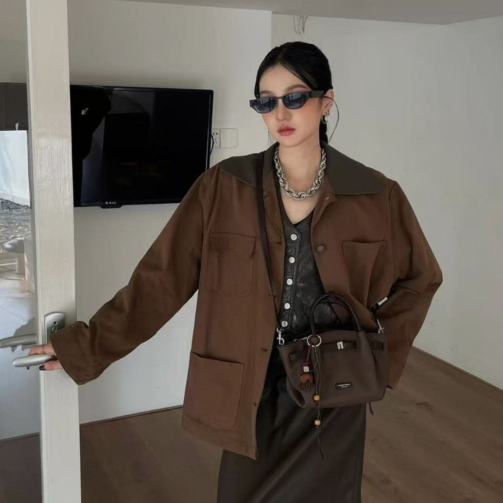 Women's Leather Niche Contrast Color Dumpling Fashion Shoulder Bags