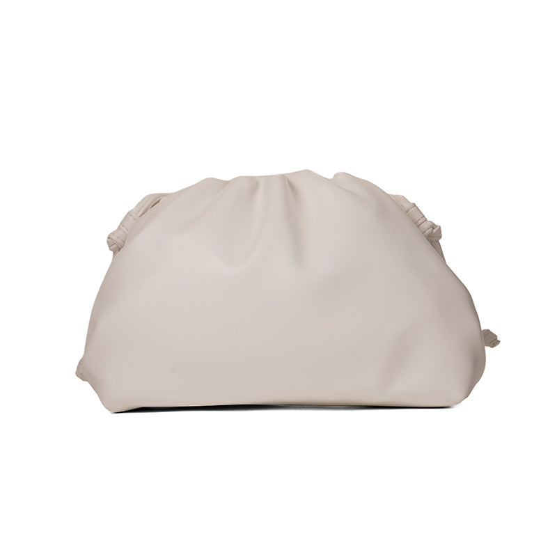 Korean Style Solid Color Soft Leather Clutch Shoulder Bags