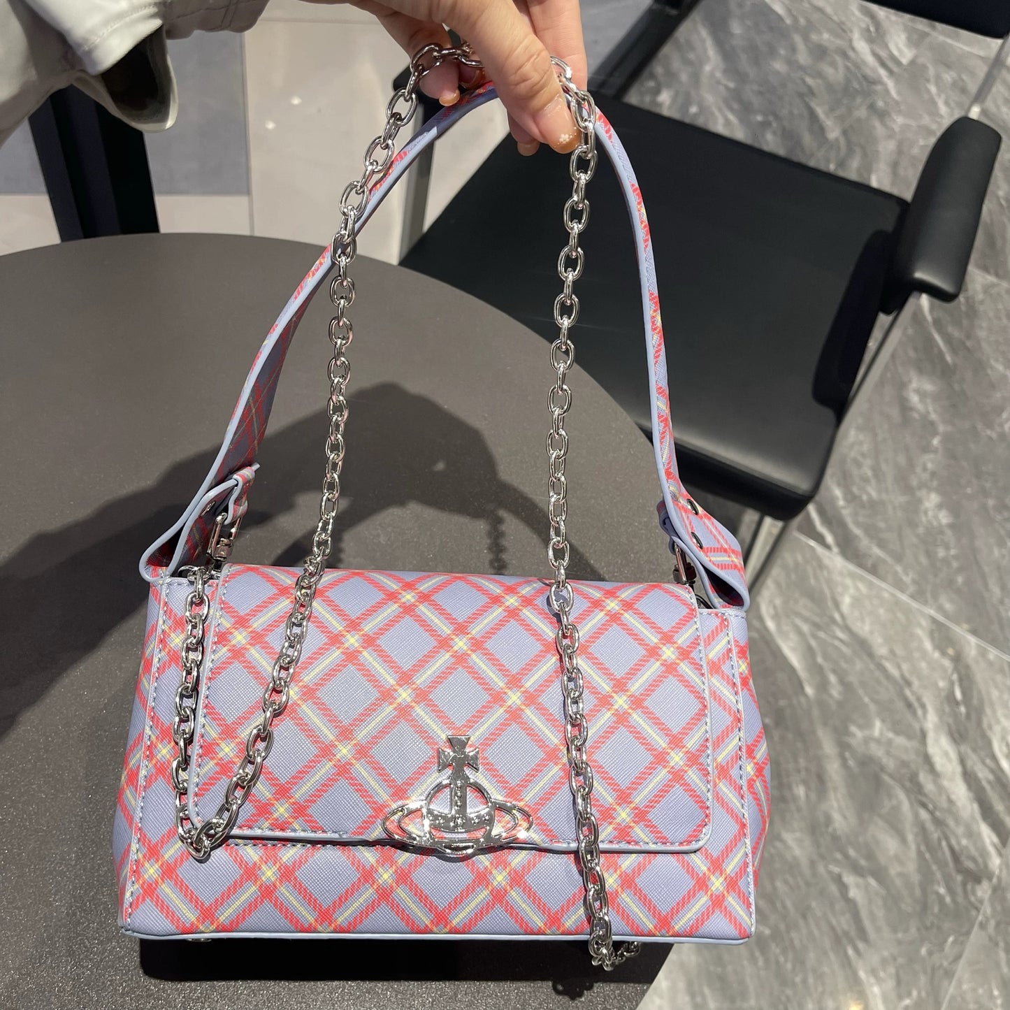 Mother's Hot Patent Leather Crocodile Pattern Baguette Crossbody Bags