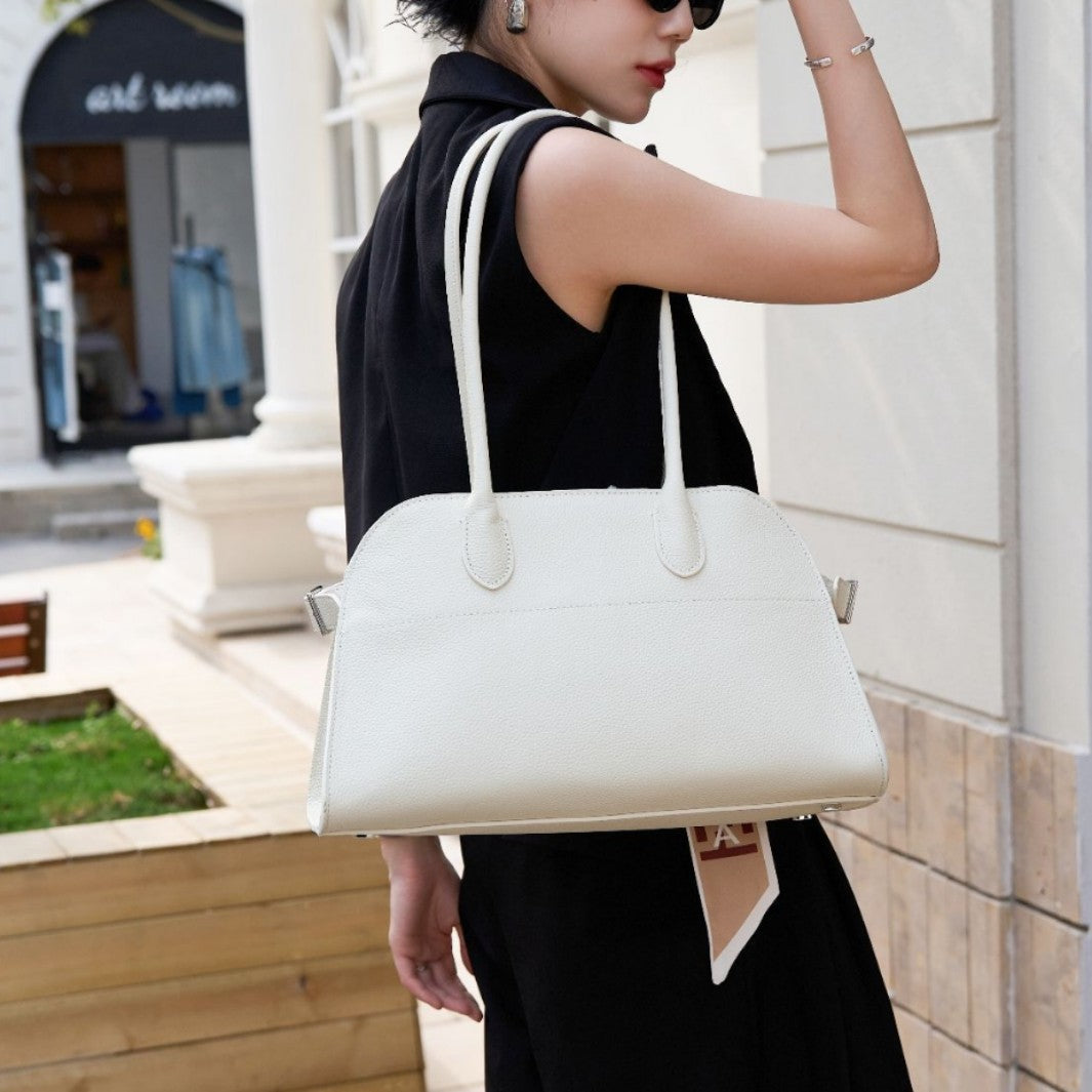 Large Capacity High-grade Lychee Pattern Cowhide Bags