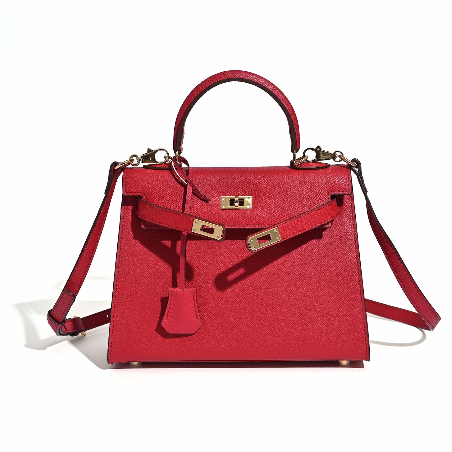 Women's Kelly Fashion Commuter Palm Print Cowhide Handbags