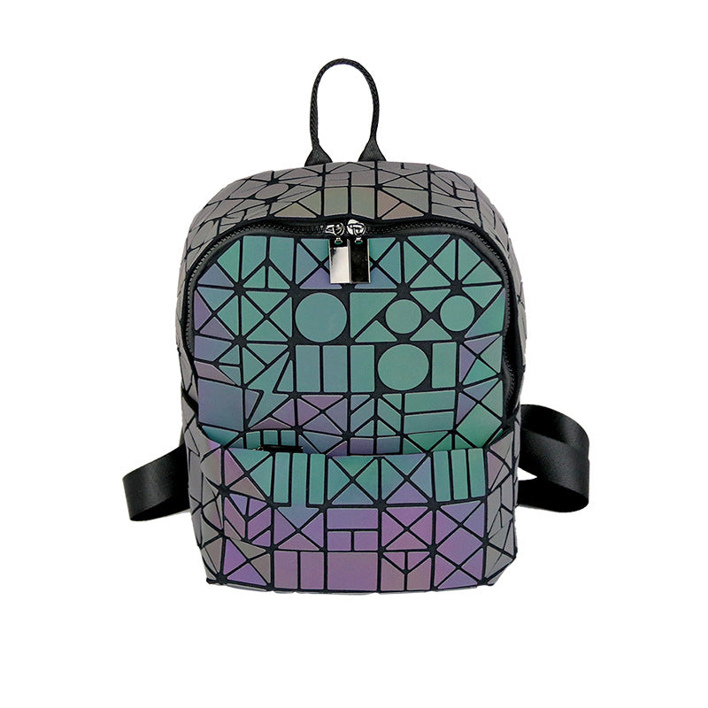 Women's & Men's & Geometric Luminous Color Changing Material Backpacks