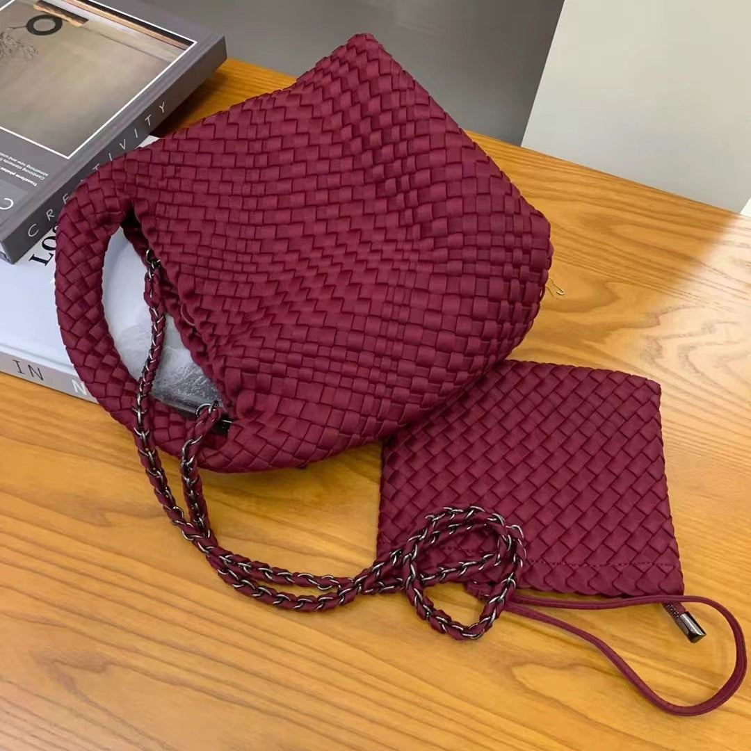 Women's Hand-woven Large Capacity Nylon Mother Chain Bags