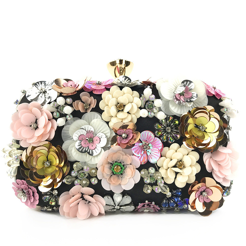 Women's Dinner Hand Embroidered Flower Beaded Banquet Wedding Evening Bags