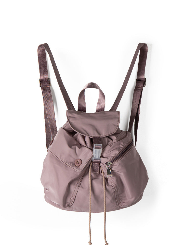 Women's Korean Style Niche Nylon Simple Texture Backpacks