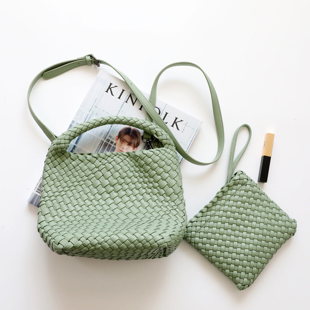 Slouchy Trendy Hand-woven Commuter Mother Portable Handbags
