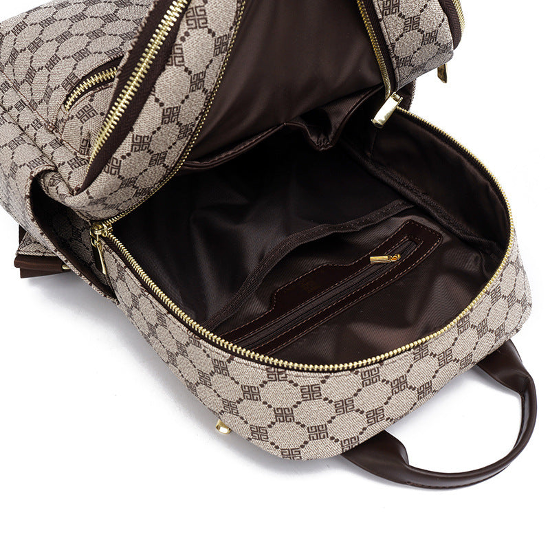 Women's Korean Printed Stylish Versatile Large Capacity Backpacks