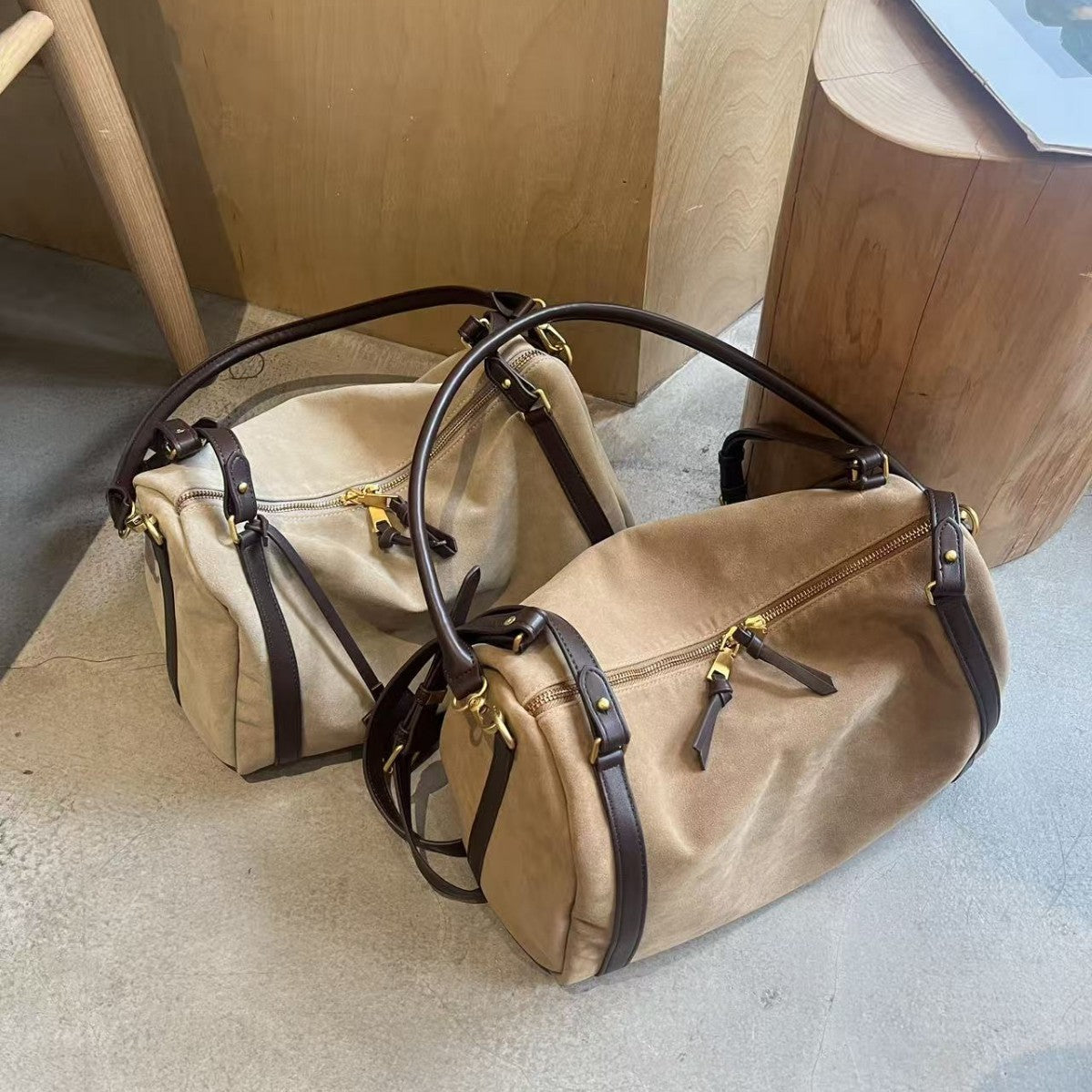 Women's Model Style Suede Pillow Large Capacity Bags