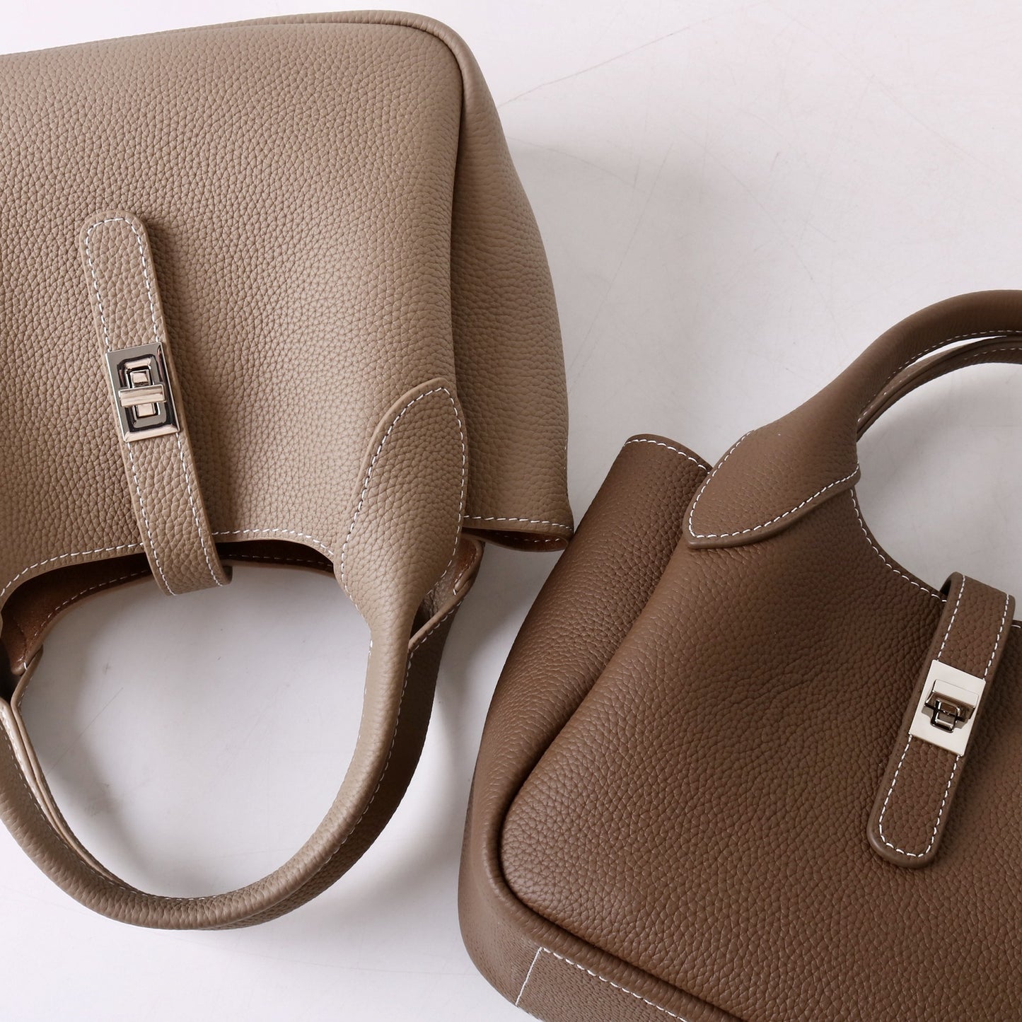 New Elegant Cowhide High-grade Vegetable Basket Crossbody Bags