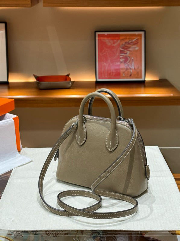 Women's Mini Sheepskin Shell Portable Bowling Leather Crossbody Bags