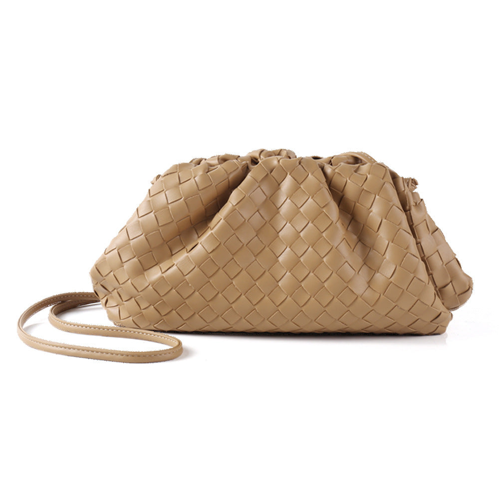 Large Dumpling Design Woven Cloud Female Crossbody Bags