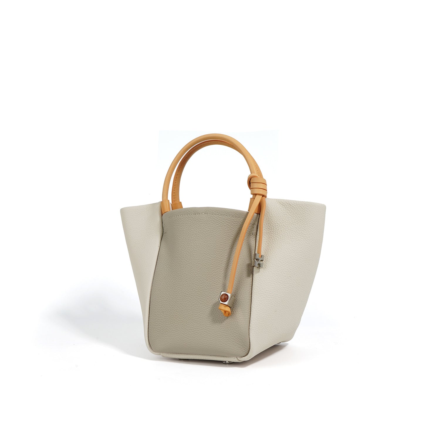 Layer Cowhide Vegetable Basket Simple High-grade Shoulder Bags
