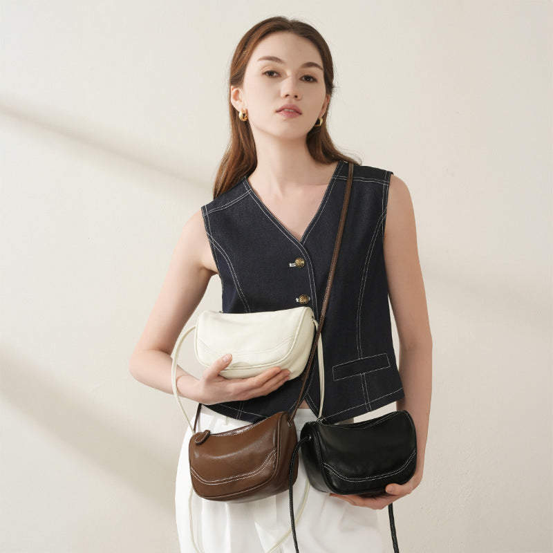 Women's Simple First Layer Cowhide High-grade Fashion Crossbody Bags