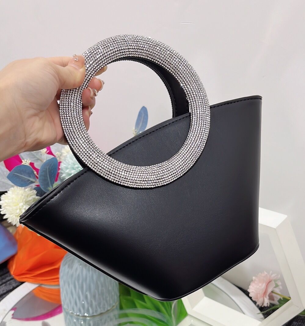 Cool Comfortable Diamond Round Portable Basket Crossbody Bags