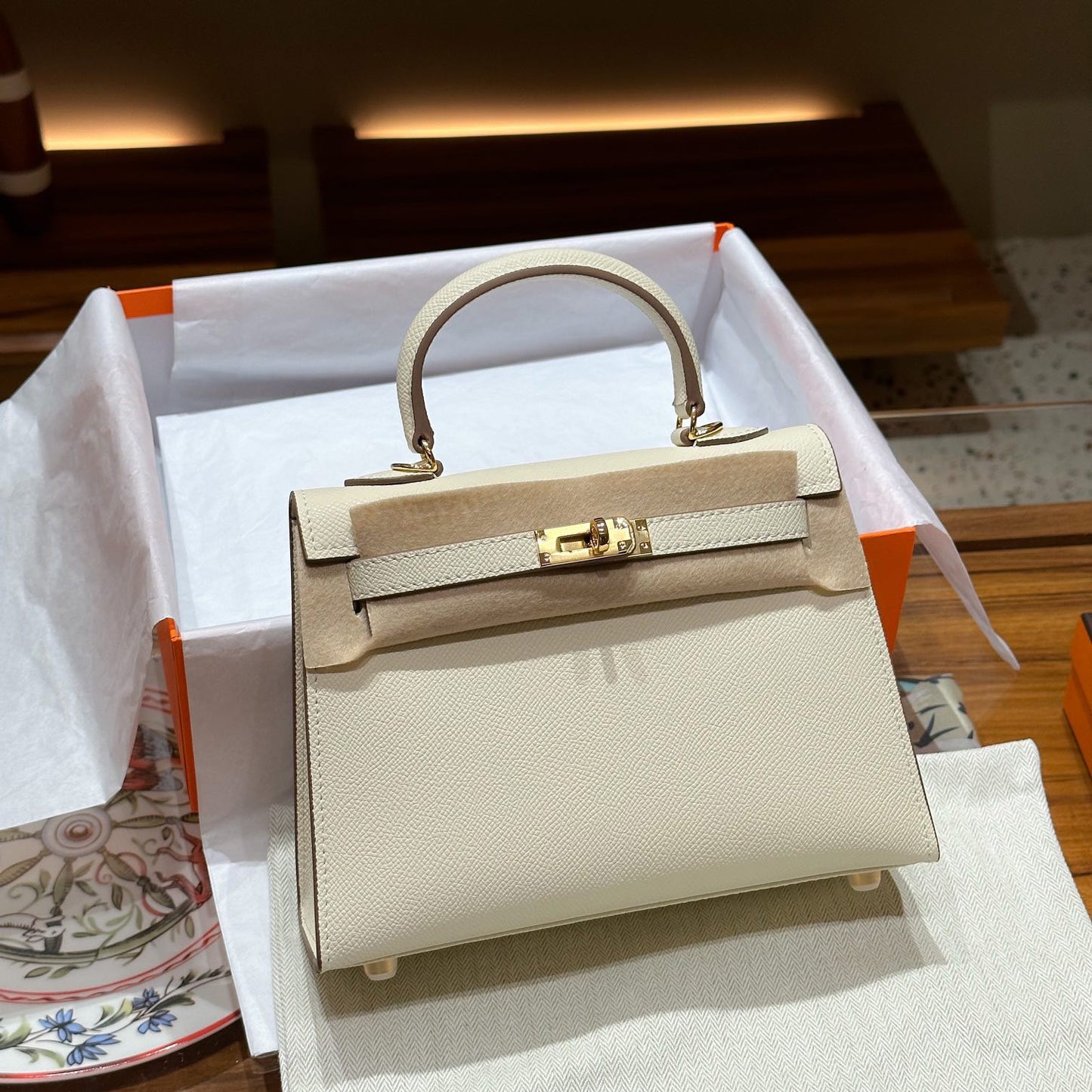 Women's Palm Print Gold Sier Second Generation Kelly Crossbody Bags