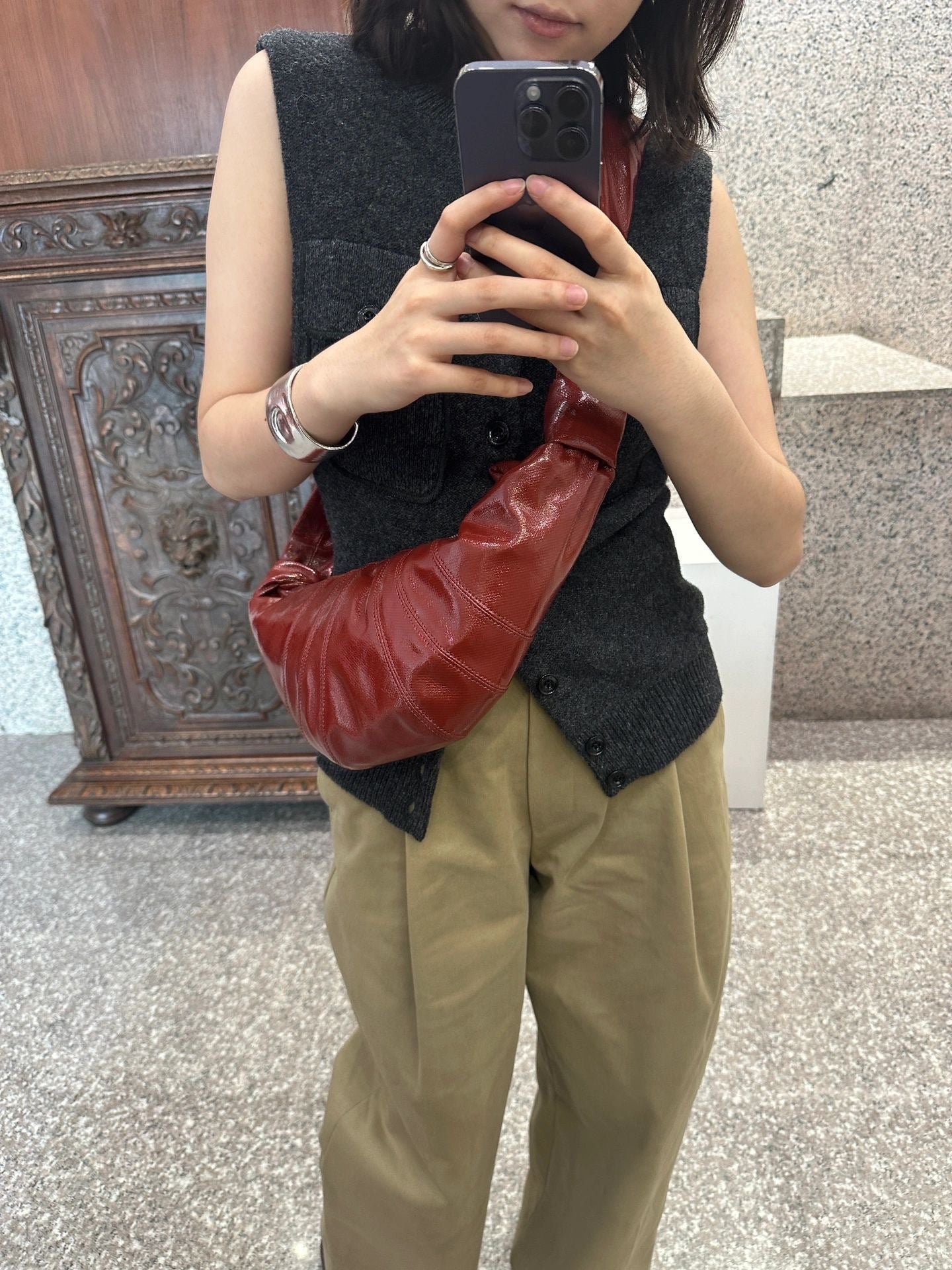Coated Croissant Tide Can Song Unisex Crossbody Bags