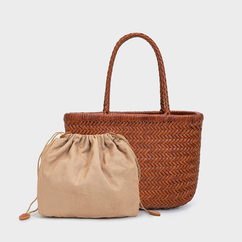 Women's Spring Woven French Style Vegetable Basket Bags