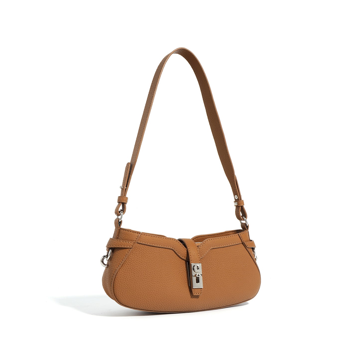 Textured Top Layer Cowhide Underarm Simple Armpit Bags