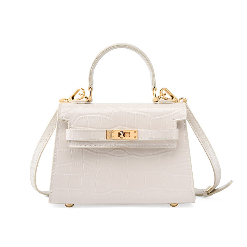 Women's Light Luxury Portable Kelly Cowhide High-grade Crossbody Bags